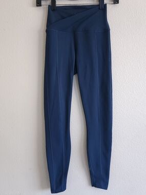 Nike One Wrap Women's High-Waisted 7/8 Leggings Navy Blue XS